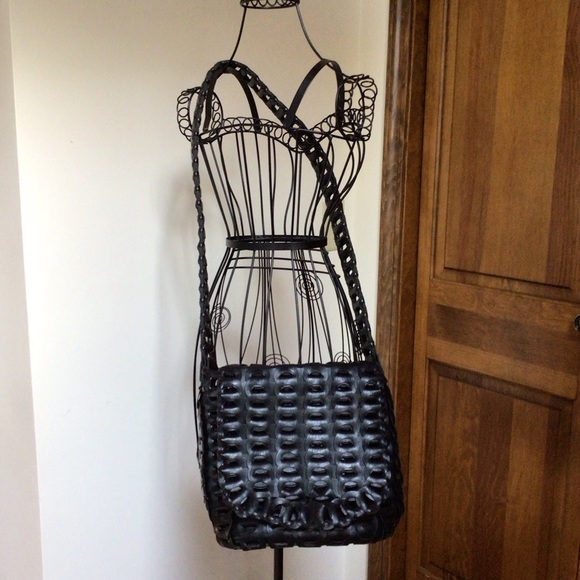 Vintage Handbags - Black vintage crossbody bag,